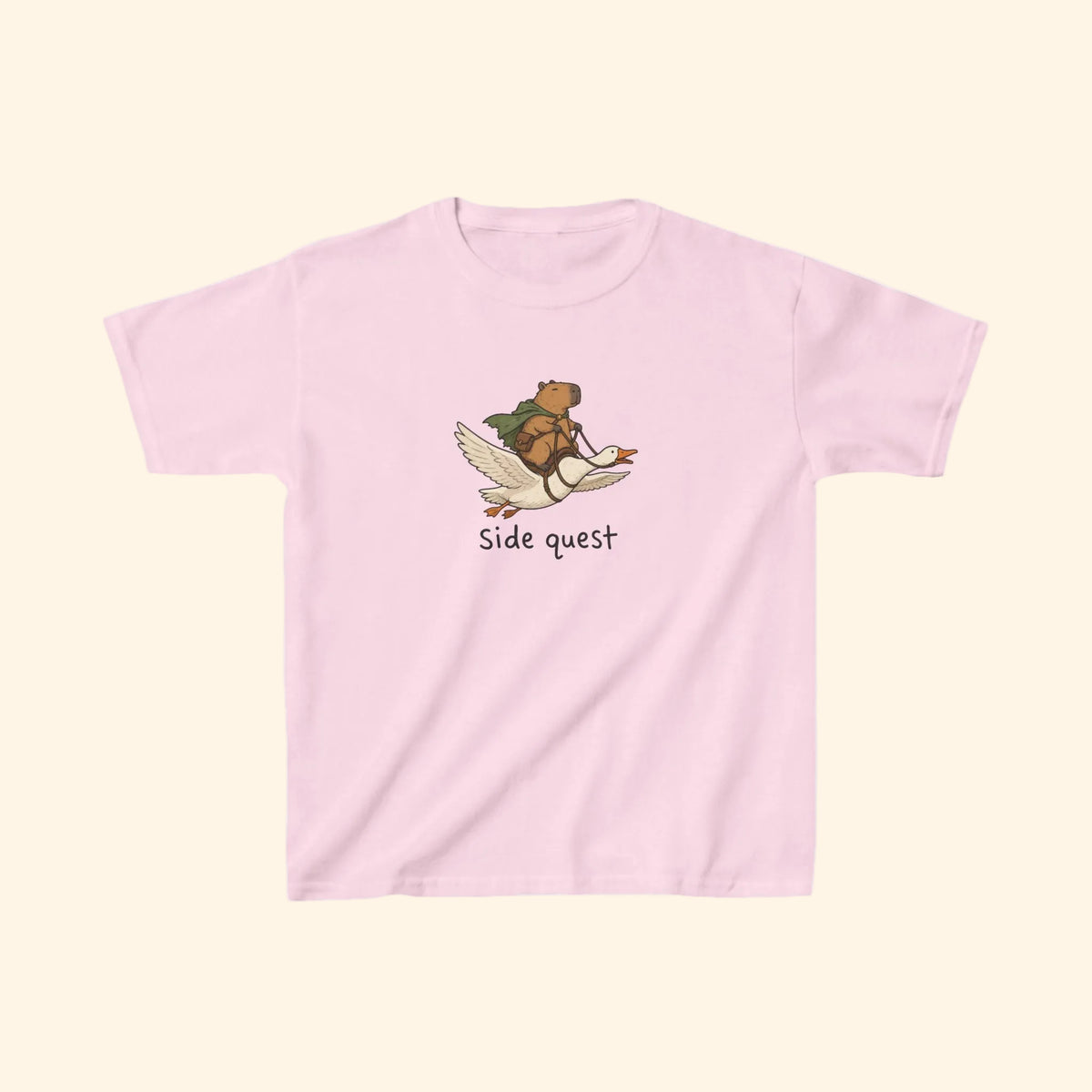 capybara side quest kids tee