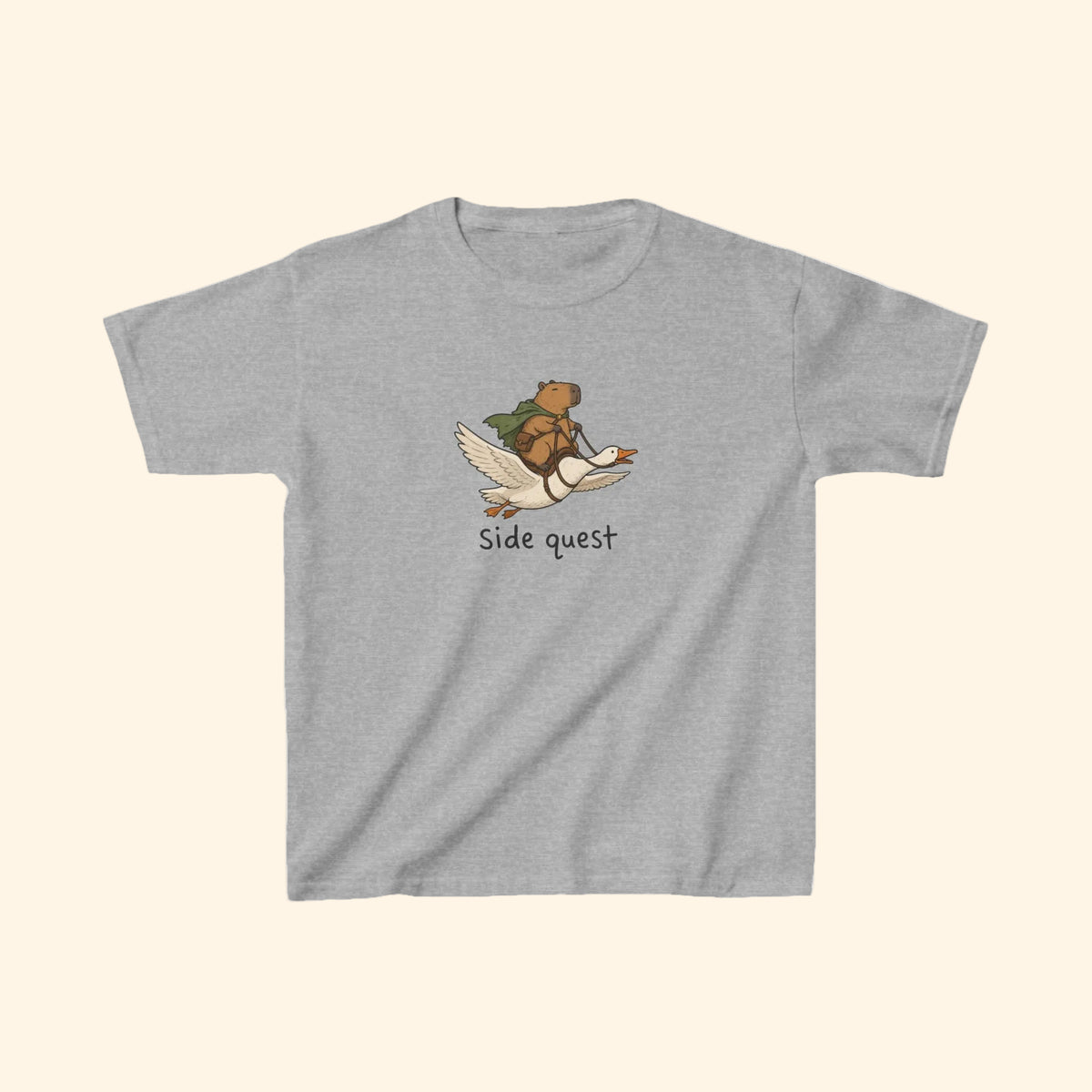 capybara side quest kids tee