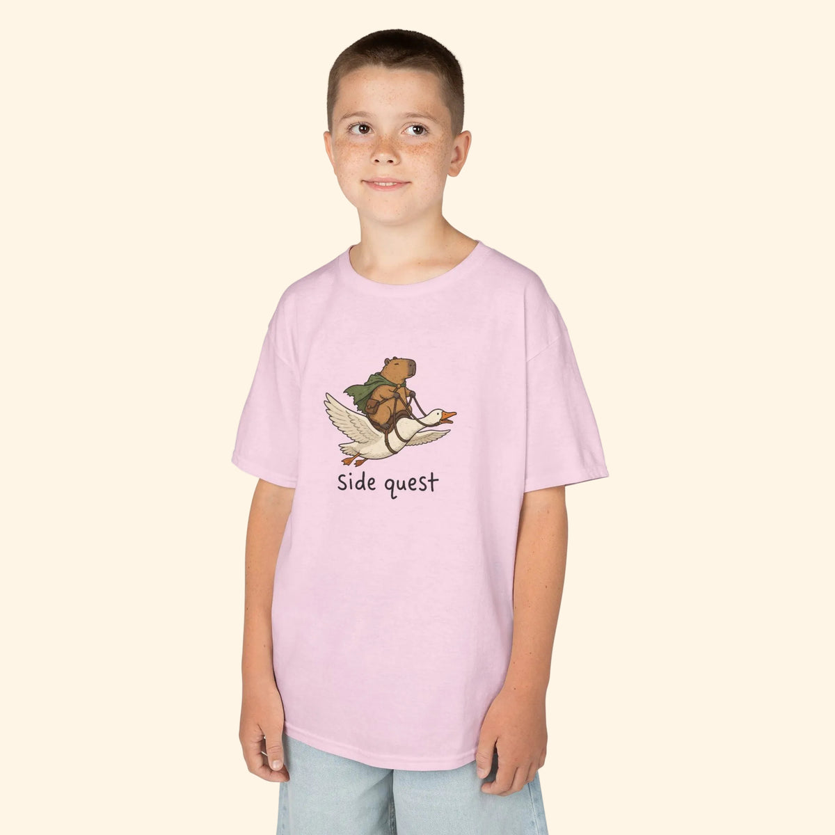 capybara side quest kids tee