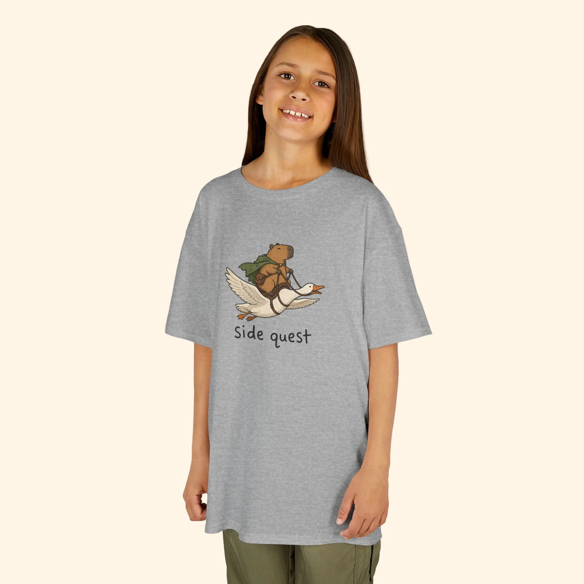 capybara side quest kids tee