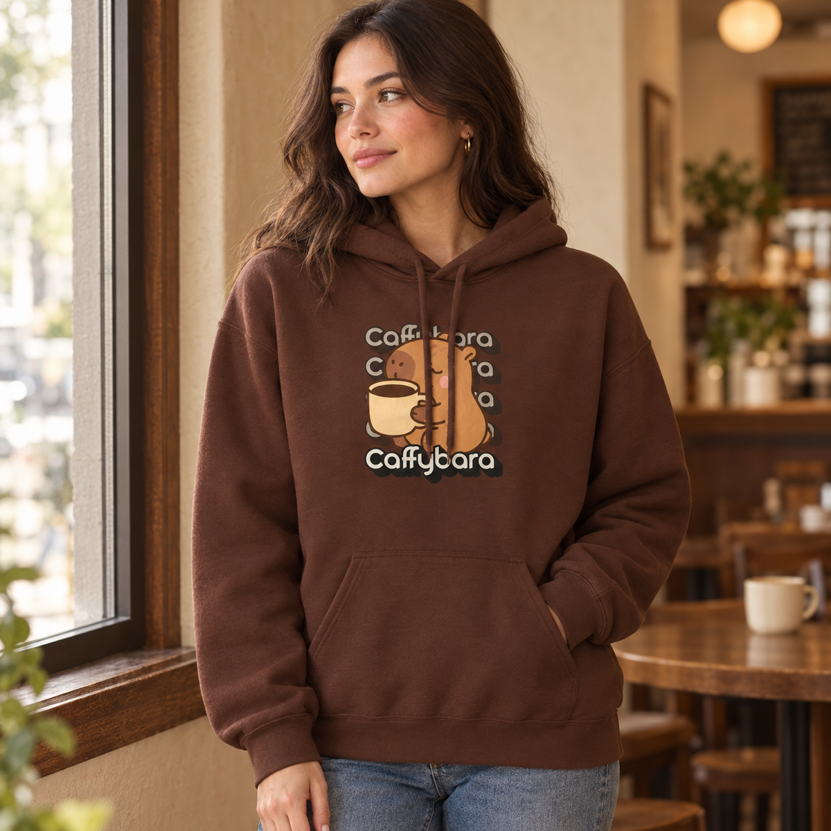 the caffybara hoodie